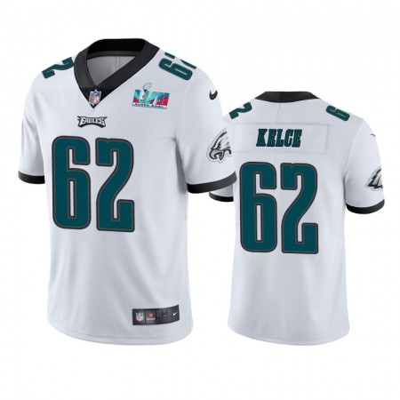 Tröjor Philadelphia Eagles Jason Kelce 62 Vit Super Bowl LVII Vapor Limited - Män Tröjor Philadelphia Eagles Jason Kelce 62 Vit Super Bowl LVII Vapor Limited - Män